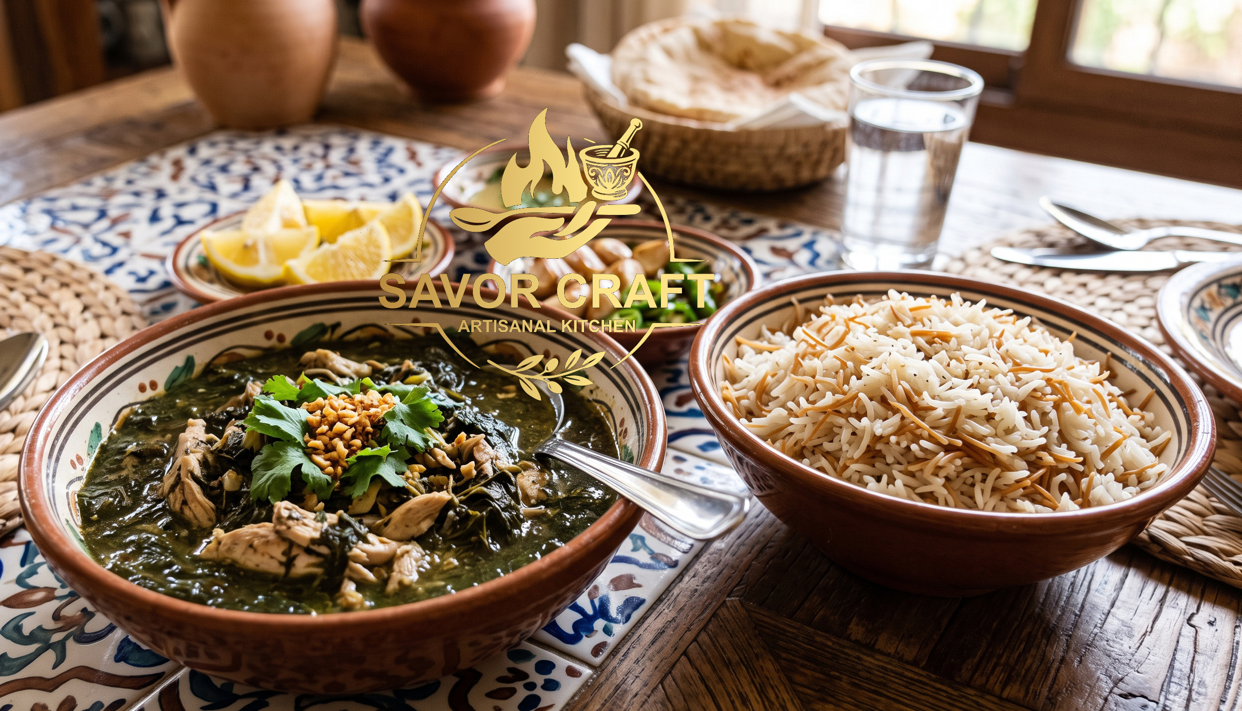 Molokhia Chicken/rice
